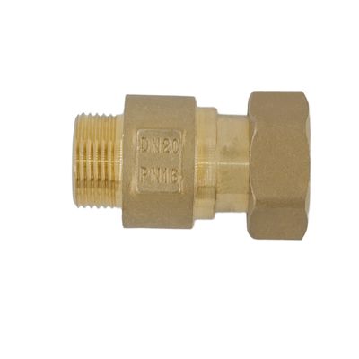 DN 20 PN 16 Male X Female Thread Pipe Fittings Brass No Leak Locknut