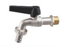 Wall Mounted Brass Bib Cock With Chrome Plated Finish for Water Pressure 0.05-0.8MPa