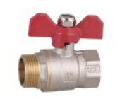Threaded Connection Brass Ball Valve Smooth Surface Chrome Plated