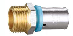 HPb 57-3 Brass Press Fitting For Pex Pipe ISO 228 Thread 16 bar