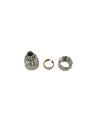 Stainless Steel Sleeve Brass Compressor Fittings With No Leak NBR Sealing Ring