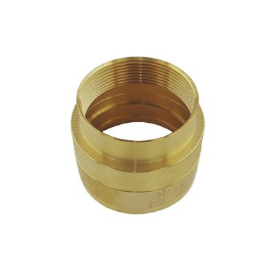 Round Brass Pipe Fittings Female Thread Copper Cable Jointing Sleeve