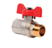 High Performance F/M brass 2 way valve With Butterfly Handle