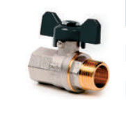 F/M Thread Connection Brass Ball Valve With Butterfly Handle