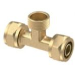 Brass Tee Male Thread Compression Pipe Fittings