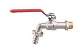 CE Chrome Plated Brass Bib Cock Wall Mounted Lever Handle Type