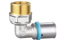 (232 Psi Brass Press Fittings Leak Proof 90 Degree Pipe Elbow