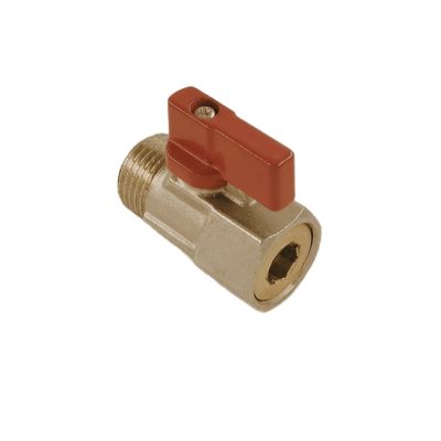 L Handle Brass Gas Valve PTFE Seal  Straight Gas Valve M Connection